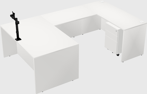 U-shaped desk