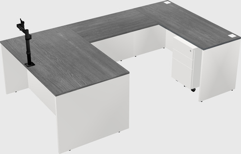 U-shaped desk