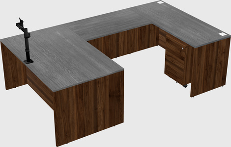 U-shaped desk