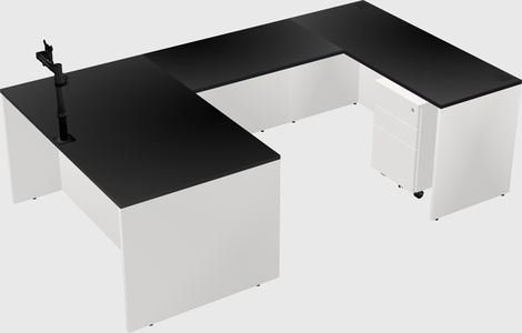 U-shaped desk
