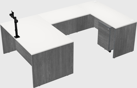 U-shaped desk