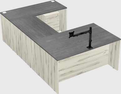 U-shaped desk