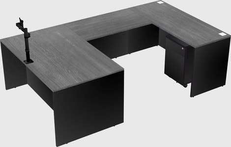 U-shaped desk