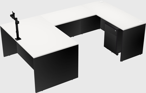 U-shaped desk