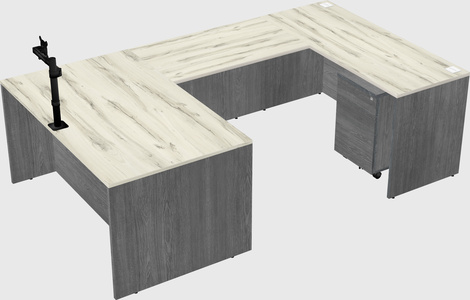 U-shaped desk