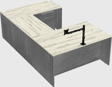 U-shaped desk
