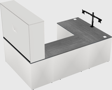 U-shaped desk