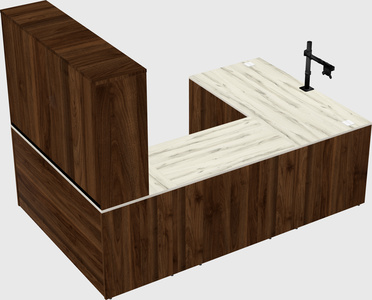 U-shaped desk