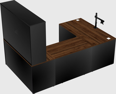 U-shaped desk