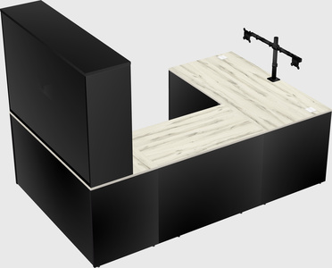 U-shaped desk