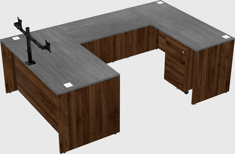 U-shaped desk