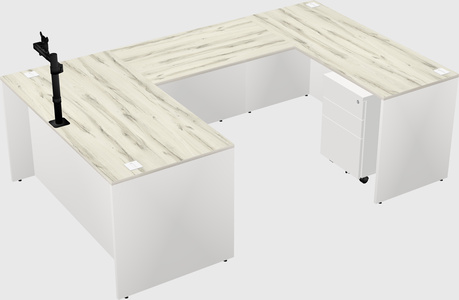 U-shaped desk