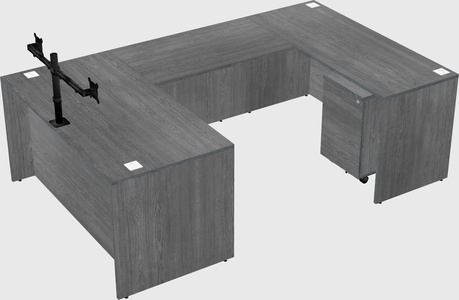U-shaped desk