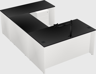 U-shaped desk