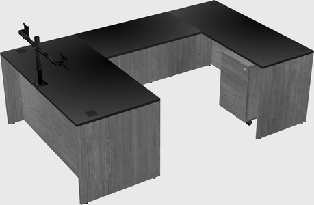 U-shaped desk