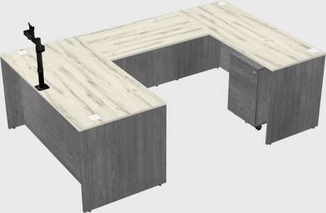 U-shaped desk