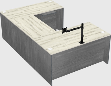 U-shaped desk