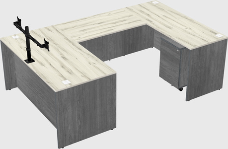 U-shaped desk