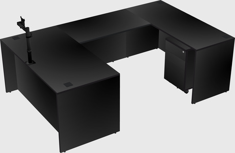 U-shaped desk