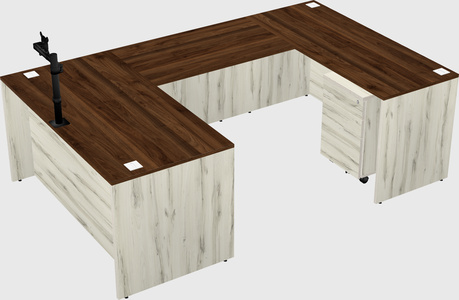 U-shaped desk