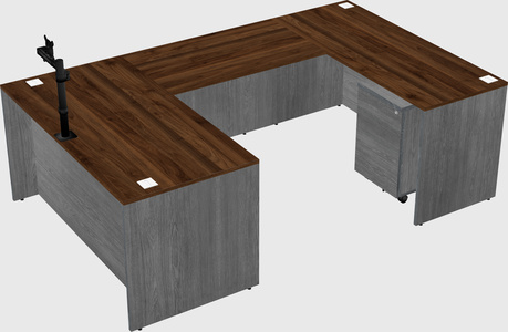 U-shaped desk