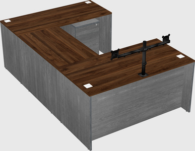 U-shaped desk