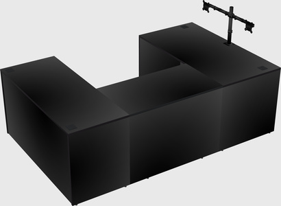 U-shaped desk