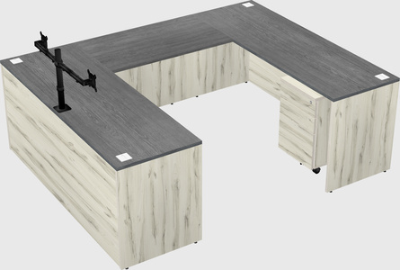 U-shaped desk