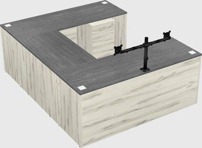 U-shaped desk
