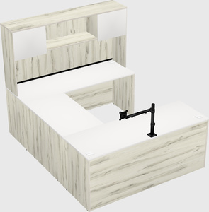 U-shaped desk