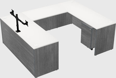 U-shaped desk