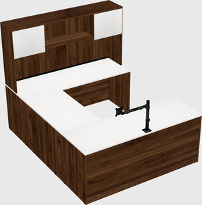 U-shaped desk