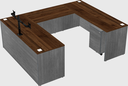 U-shaped desk