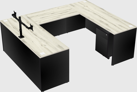 U-shaped desk