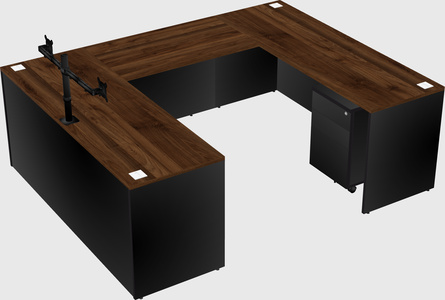 U-shaped desk