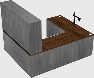 U-shaped desk