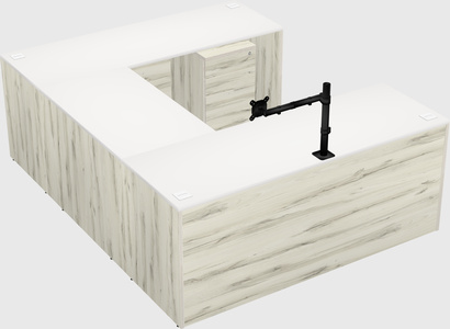 U-shaped desk