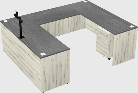 U-shaped desk