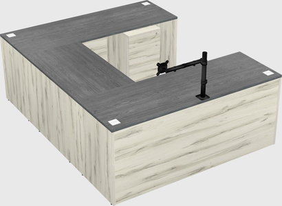 U-shaped desk