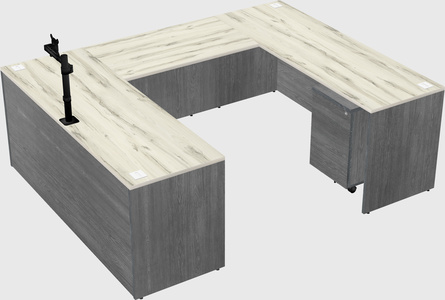 U-shaped desk