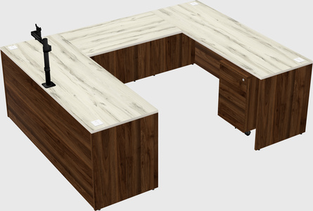 U-shaped desk