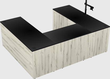 U-shaped desk