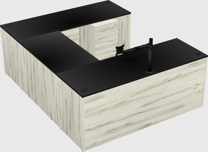 U-shaped desk