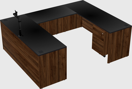 U-shaped desk