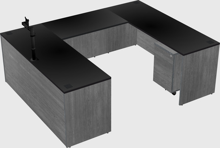 U-shaped desk