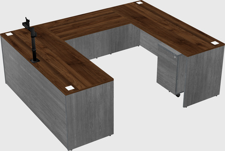 U-shaped desk