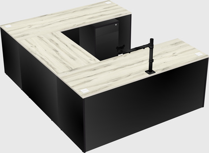 U-shaped desk