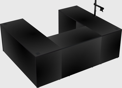 U-shaped desk