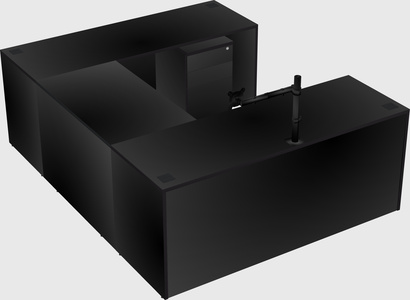 U-shaped desk