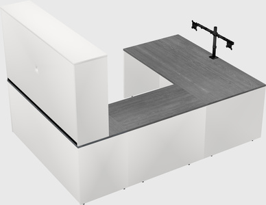 U-shaped desk